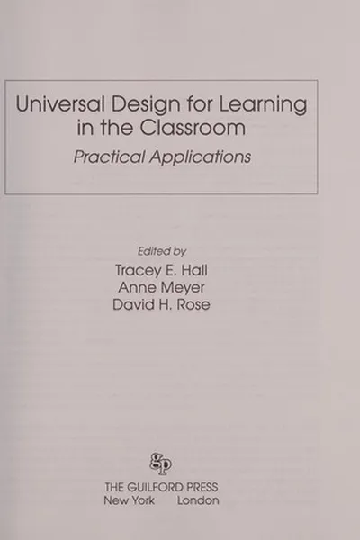 Capa de Universal design for learning in the classroom