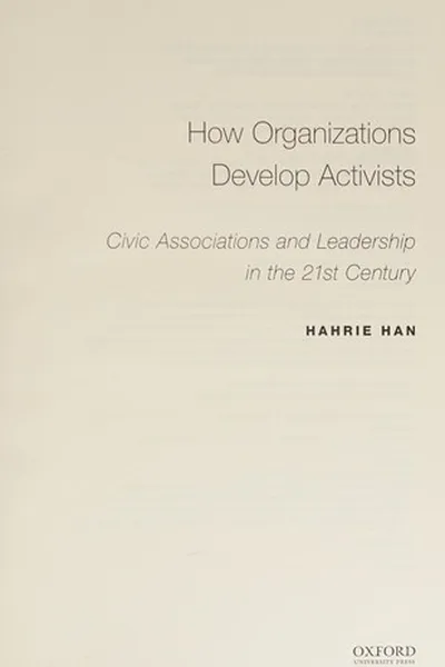 Capa de How organizations develop activists