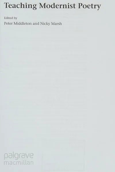 Capa de Teaching modernist poetry