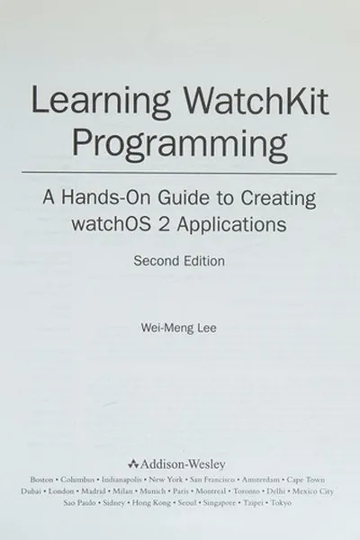 Capa de Learning WatchKit programming
