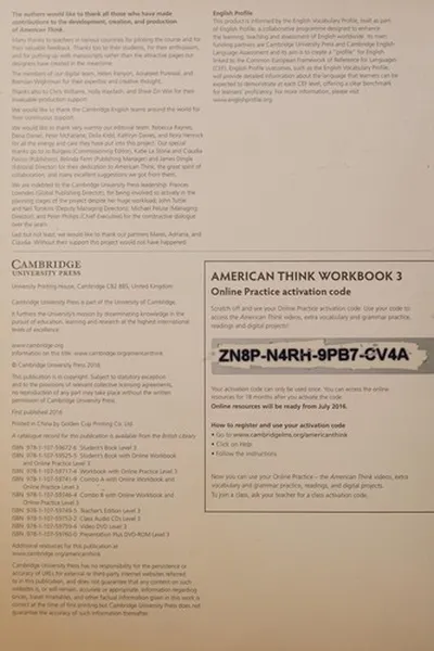 Capa de American Think Level 3 Workbook with Online Practice