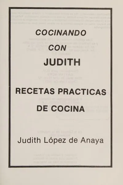 Capa de Cocinando Con Judith/Cooking With Judith
