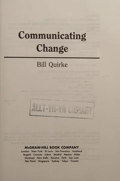 Cover of Communicating change