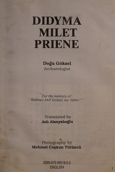 Capa de Didyma Milet Priene