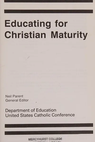 Capa de Educating for Christian maturity