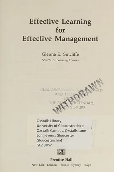 Capa de Effective Learning for Effective Management