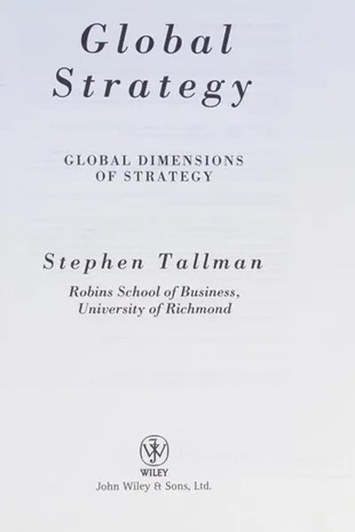 Capa de Global strategy