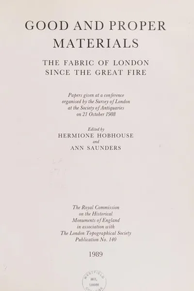 Capa de Good and proper materials