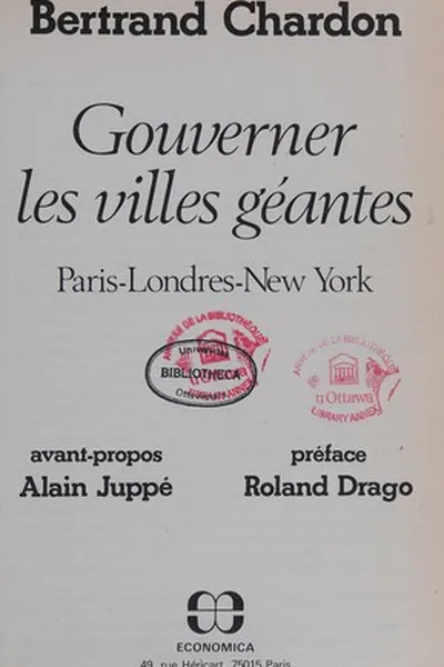 Capa de Gouverner les villes géantes