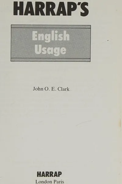 Capa de Harrap's English usage