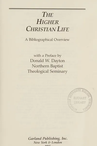 Capa de The Higher Christian life