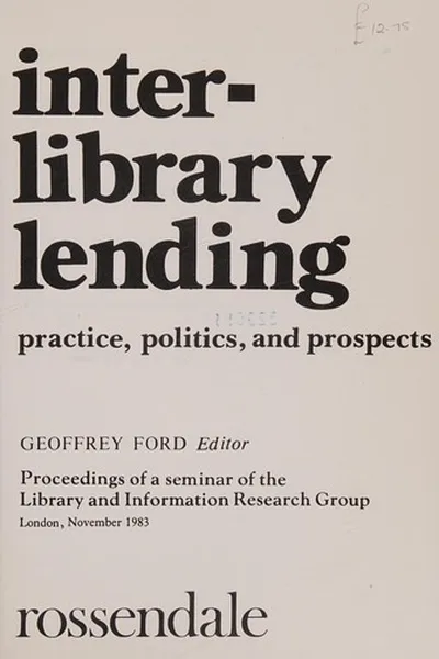 Capa de Inter-library lending