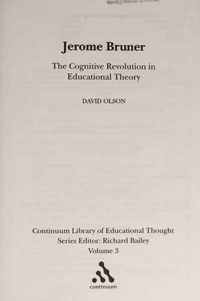 Capa de Jerome Bruner