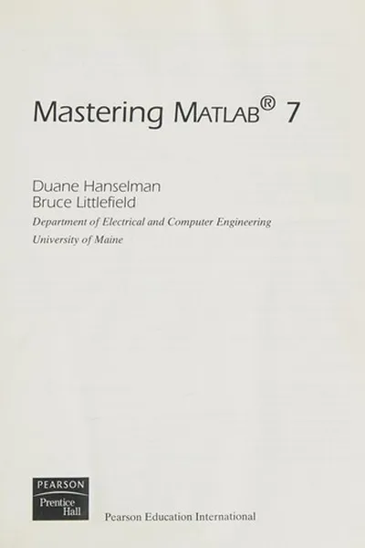 Capa de Mastering MATLAB 7