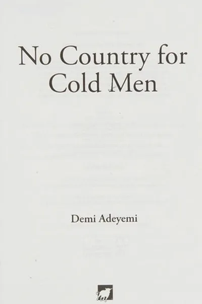 Capa de No Country for Cold Men