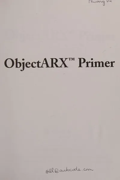 Capa de ObjectARX primer