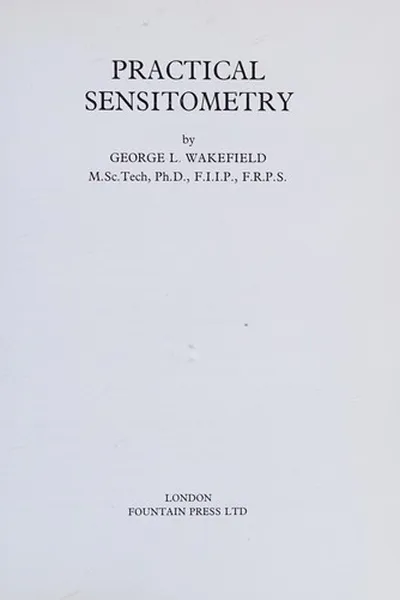 Cover of Practical sensitometry