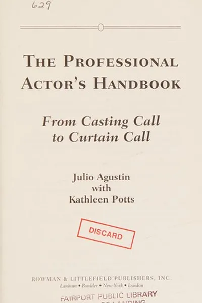 Capa de Professional Actor's Handbook