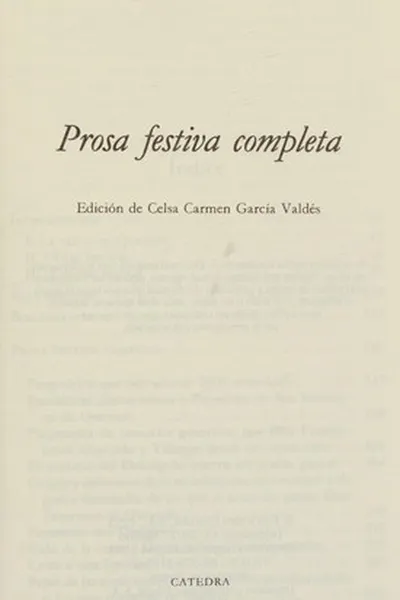 Capa de Prosa festiva completa