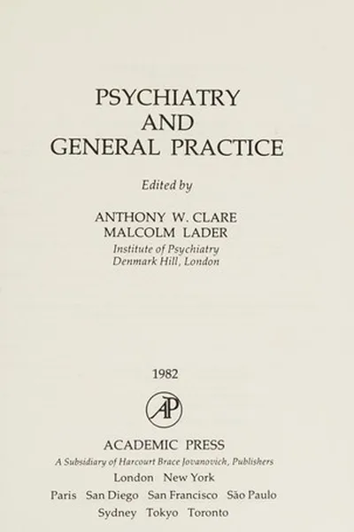 Capa de Psychiatry and General Practice