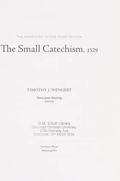 Capa de Small Catechism,1529
