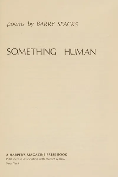 Capa de Something human; poems