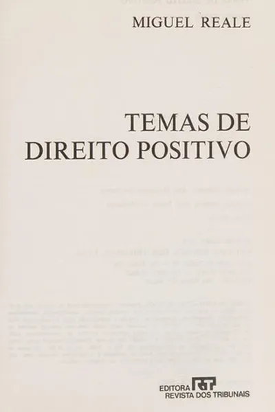 Capa de Temas de direito positivo
