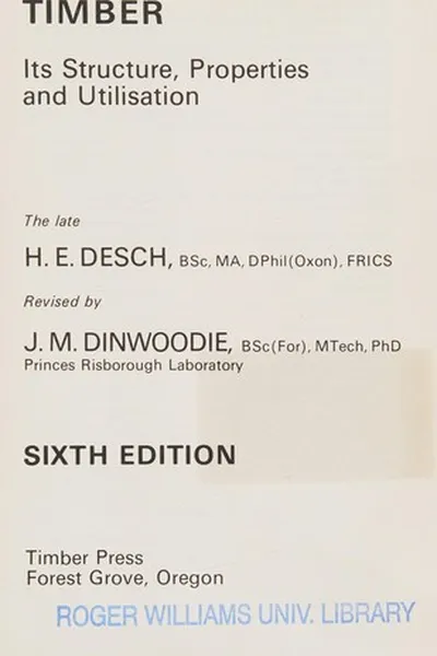 Capa de Timber, its structure, properties, and utilisation