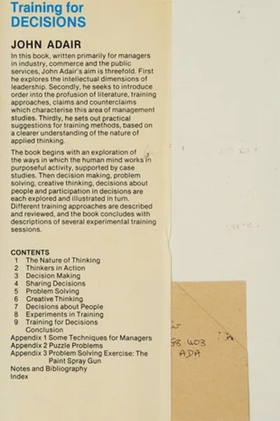 Capa de Training for Decisions