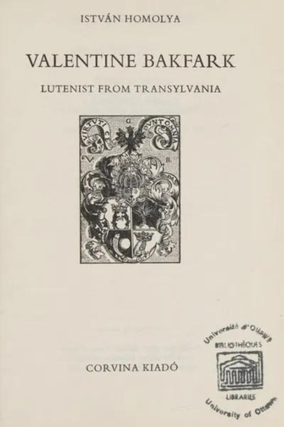 Capa de Valentine Bakfark