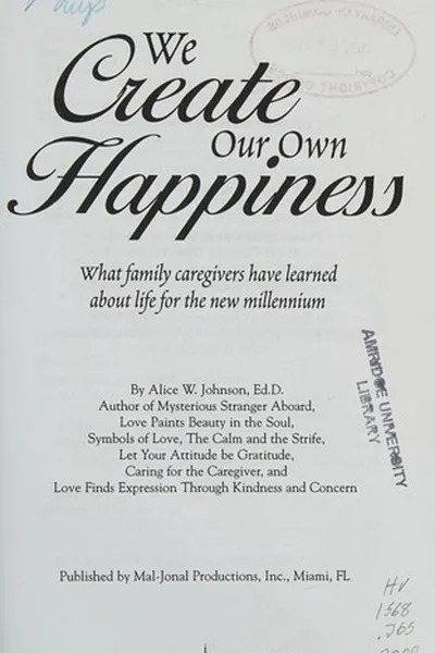 Capa de We create our own happiness
