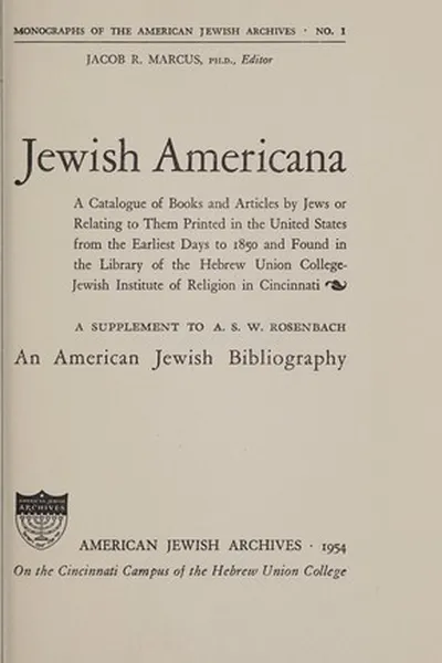 Capa de Jewish Americana