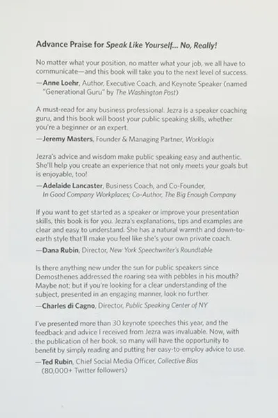 Capa de Speak like yourself--no, really!