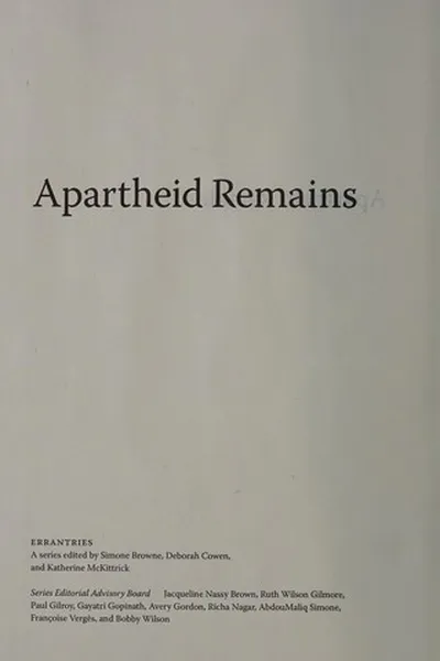 Capa de Apartheid Remains
