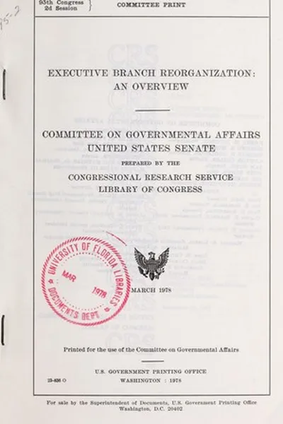 Capa de Executive branch reorganization