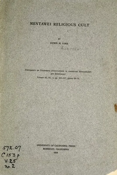 Capa de Mentawei religious cult