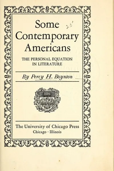 Capa de Some contemporary Americans