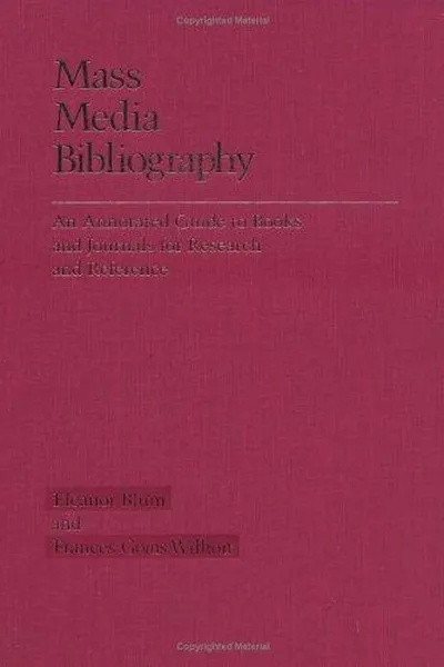 Capa de Mass media bibliography
