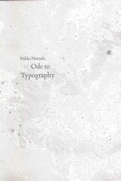 Capa de Ode to typography