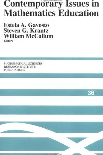Capa de Contemporary issues in mathematics education