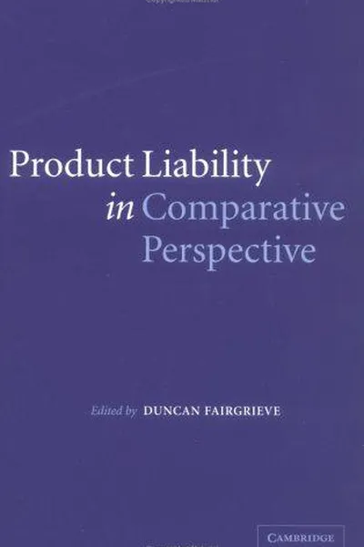 Capa de Product liability in comparative perspective
