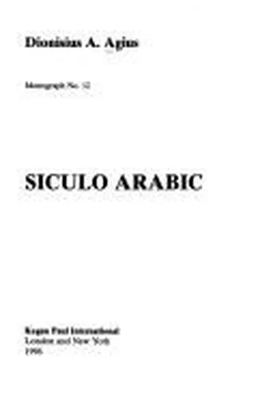 Capa de Siculo Arabic