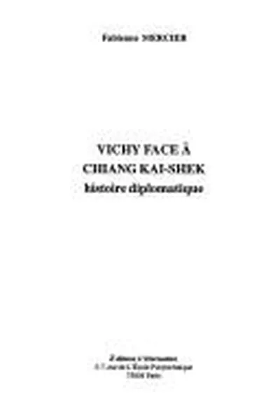 Capa de Vichy face à Chiang Kai-Shek