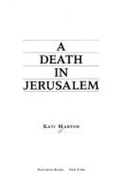 Capa de A death in Jerusalem
