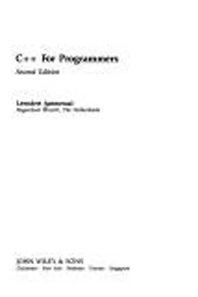 Cover of C++ for programmers