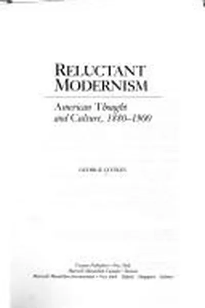 Capa de Reluctant Modernism
