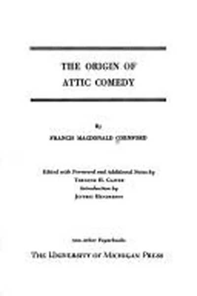 Capa de The origin of Attic comedy