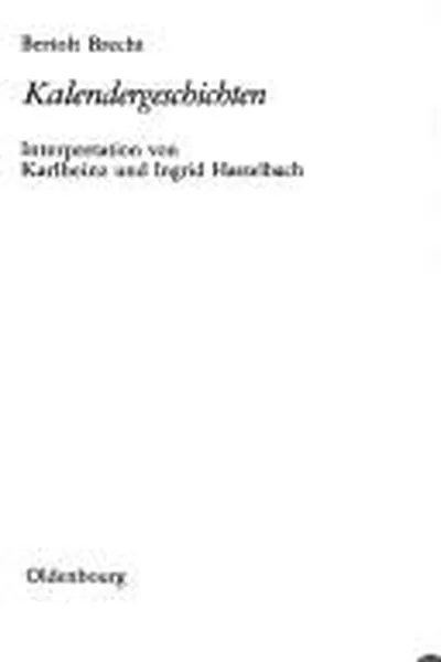 Capa de Bertolt Brecht, Kalendergeschichten