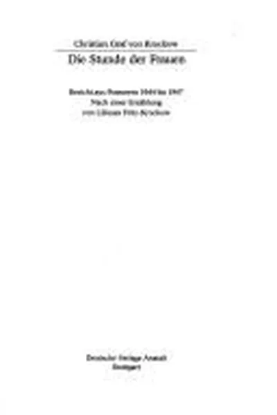 Capa de Die Stunde der Frauen