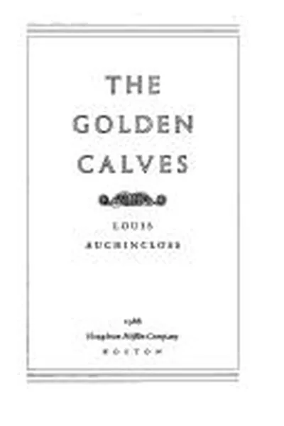 Capa de The golden calves